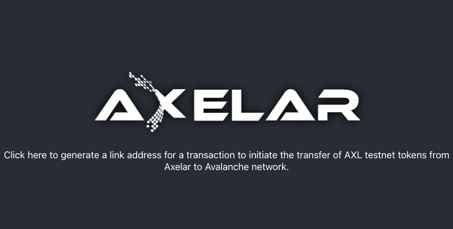 deposit-address-demo welcome screen